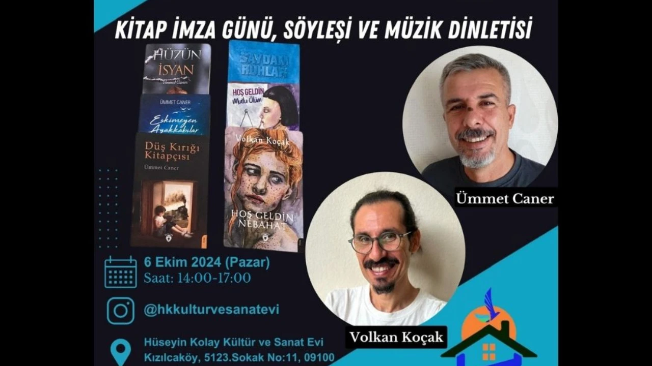 VOLKAN KOÇAK & ÜMMET CANER - Kitap İmza Günü, Söyleşi ve Müzik Dinletisi